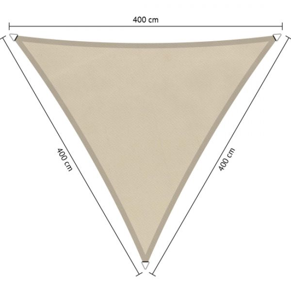 Waterdicht schaduwdoek Shadow Comfort Island White driehoek 4x4x4