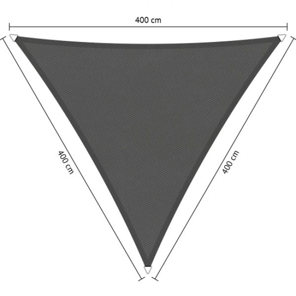 Waterdicht schaduwdoek Shadow Comfort Vintage Grey driehoek 4x4x4
