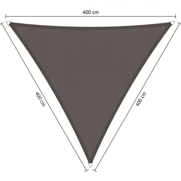 Waterdicht schaduwdoek Shadow Comfort Santorini Grey driehoek 4x4x4