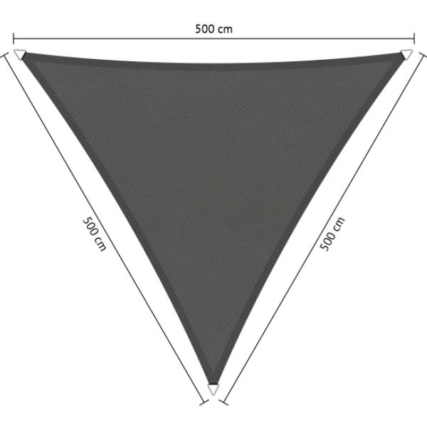 Waterdicht schaduwdoek Vintage Grey driehoek 500x500x500