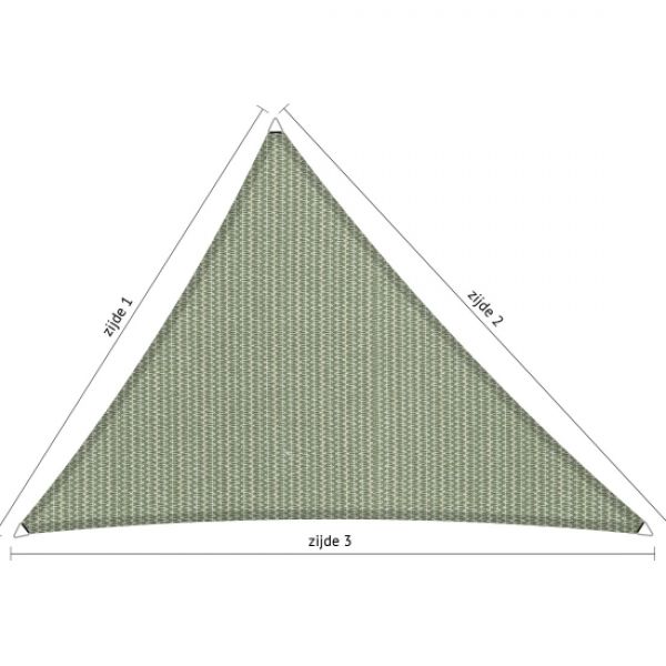 Maatwerk ongelijkzijdige driehoek Moonstone Green