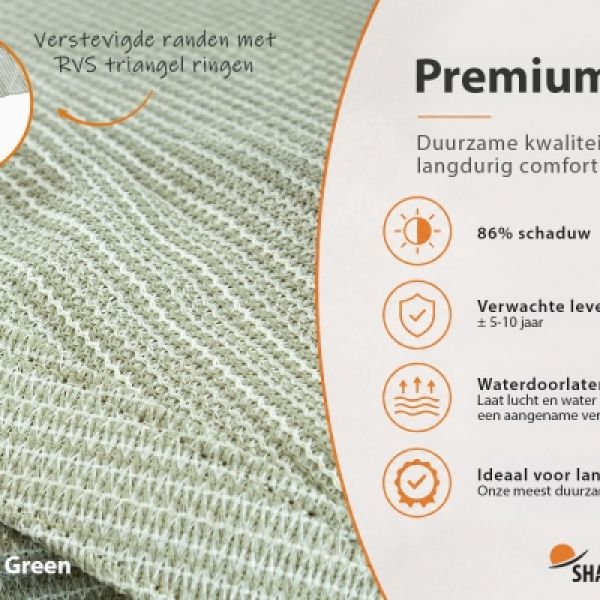 Schaduwdoek Moonstone Green - Shadow Comfort 