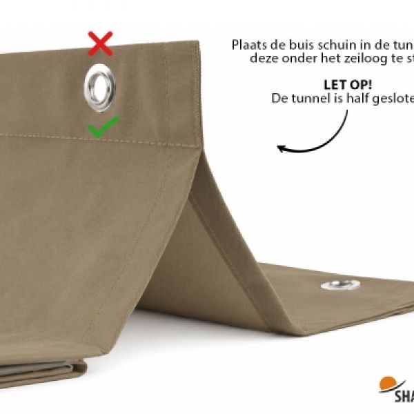Waterdicht harmonicadoek Urban Taupe