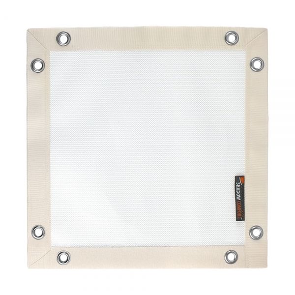 Winddoek 250gr Arctic White met band en ogen