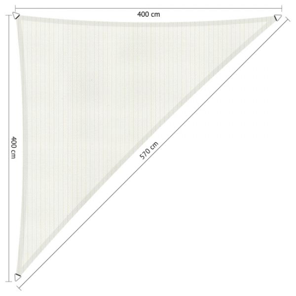 Shadesail Shadow Comfort, 4,0x4,0x5,7 Mineral White