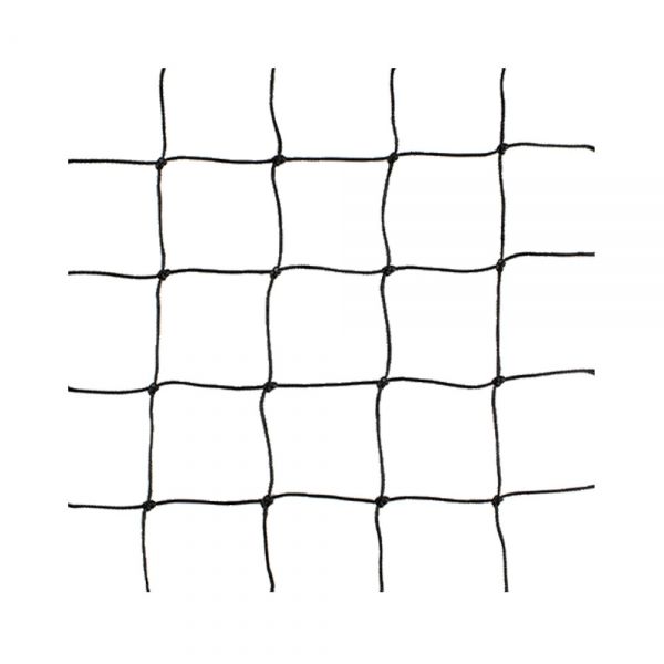 Geknoopt PE net op rol, maas 12,0x12,0 cm., draaddikte 3 mm.
