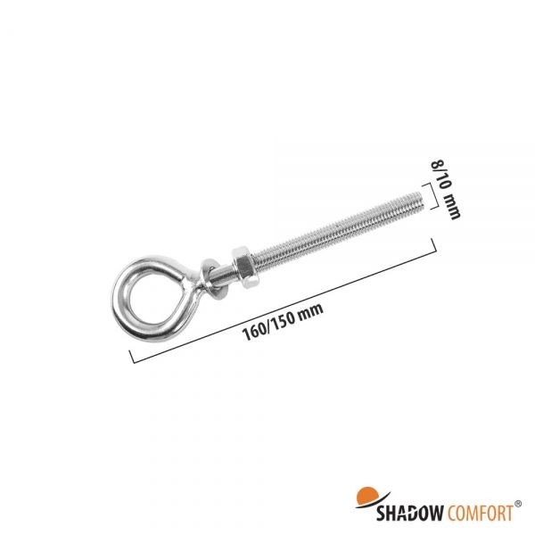 RVS Bout met oog (voor bevestiging paal) AISI 316 - Shadow Comfort